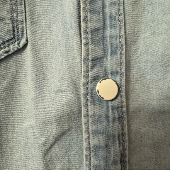 U.S. Polo ASSN Youth/ Kids Button Down Denim Chambray Short Sleeve Shirt Size XL - Picture 6 of 7